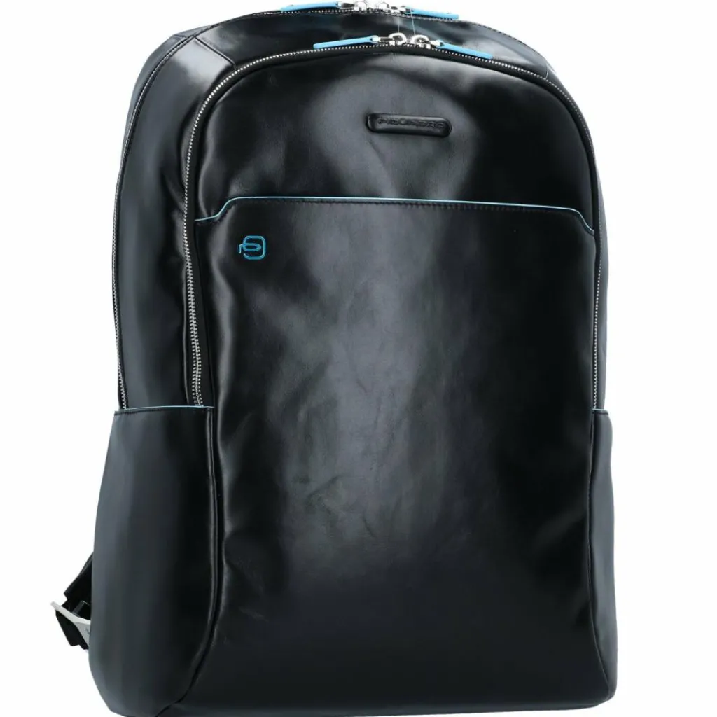 Hot Piquadro Blue Square Rucksack Leder 43 cm Laptopfach black