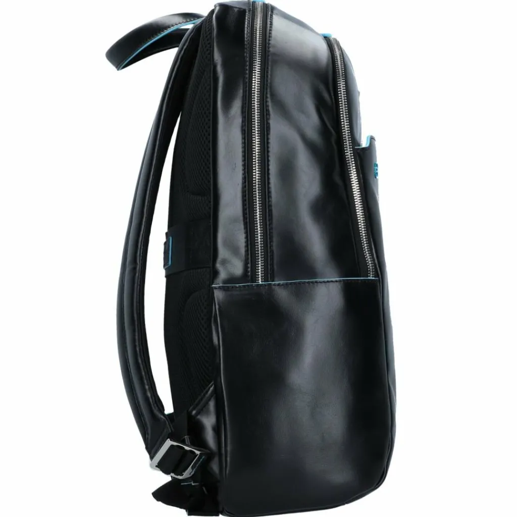 Hot Piquadro Blue Square Rucksack Leder 43 cm Laptopfach black