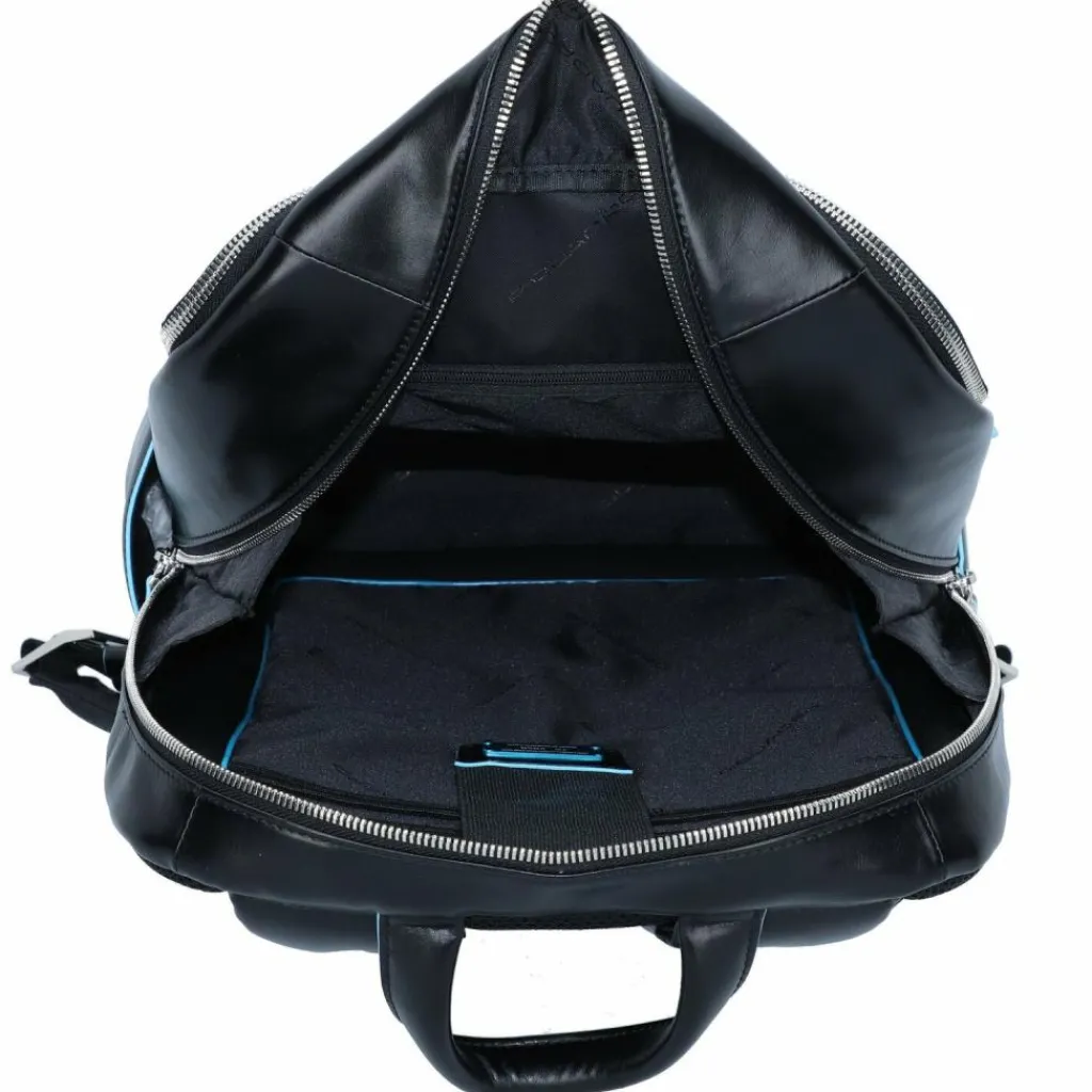 Hot Piquadro Blue Square Rucksack Leder 43 cm Laptopfach black