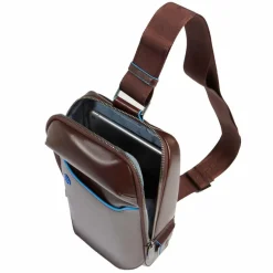 Piquadro Umhängetaschen<Blue Square Umhängetasche Leder 28 cm mahogany