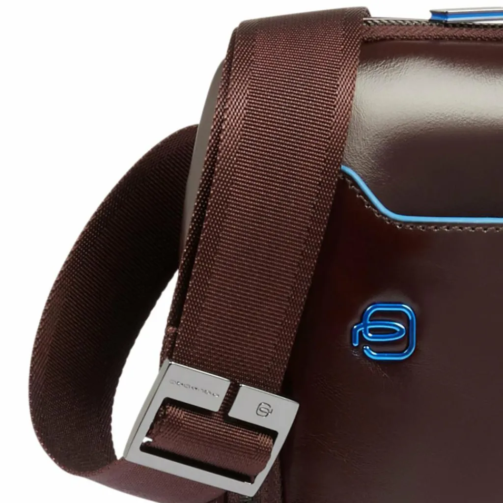 Piquadro Blue Square Umhängetasche Leder 21 cm mahogany