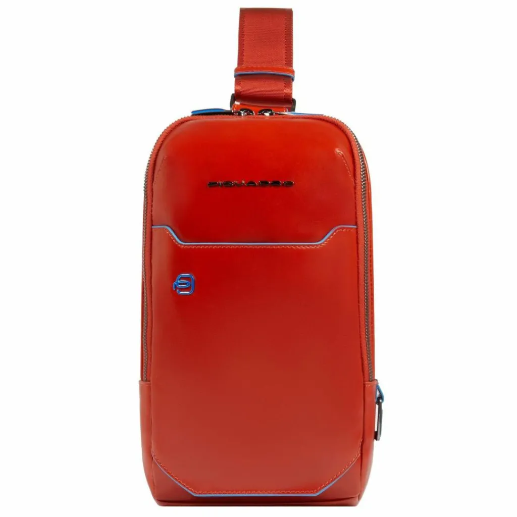 Clearance Piquadro Blue Square Umhängetasche Leder 28 cm rust