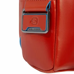 Clearance Piquadro Blue Square Umhängetasche Leder 28 cm rust