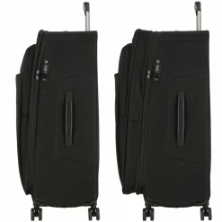 Piquadro Weichgepäck|4-Rollen Koffer<Brief 4 Rollen Trolley 78 cm mit Dehnfalte black