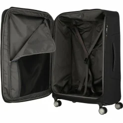 Piquadro Weichgepäck|4-Rollen Koffer<Brief 4 Rollen Trolley 78 cm mit Dehnfalte black