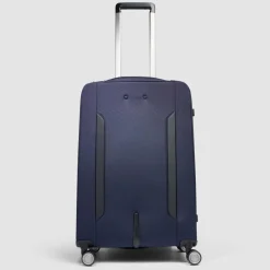 Piquadro Weichgepäck|4-Rollen Koffer<Brief 4 Rollen Trolley 68 cm mit Dehnfalte blue