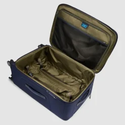 Piquadro Weichgepäck|4-Rollen Koffer<Brief 4 Rollen Trolley 68 cm mit Dehnfalte blue