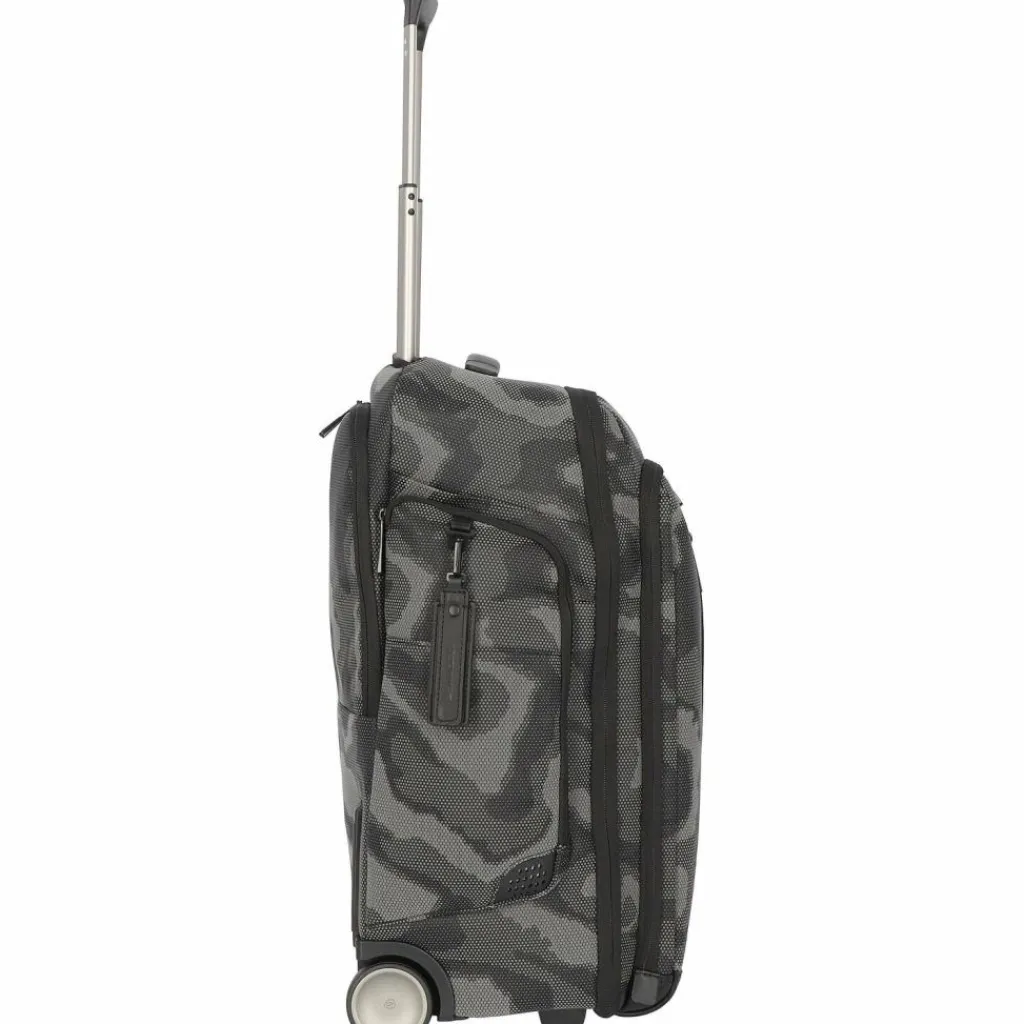 Clearance Piquadro Brief 2-Rollen Rucksacktrolley 53 cm Laptopfach camouflage reflected black