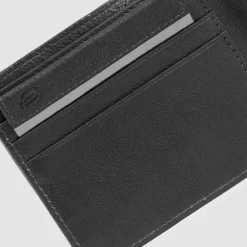 Piquadro Herrengeldbörsen Querformat<Carl Geldbörse RFID Schutz Leder 11 cm black