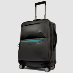 Piquadro Weichgepäck Kabinengepäck|4-Rollen Kabinentrolleys<Corner 4 Rollen Kabinentrolley 55 cm black