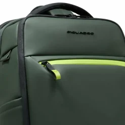 Outlet Piquadro Corner Daypack RFID Schutz 43 cm Laptopfach green