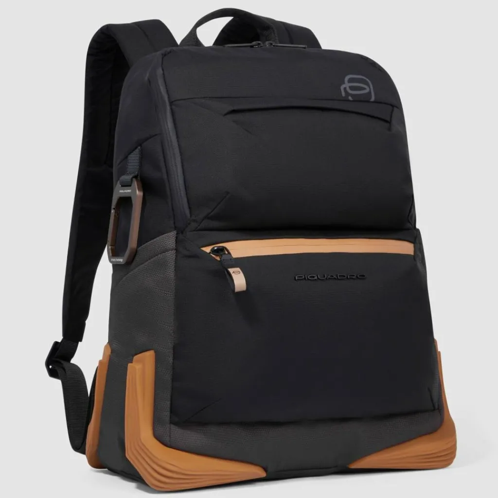 Outlet Piquadro Corner Rucksack 44 cm Laptopfach black grey