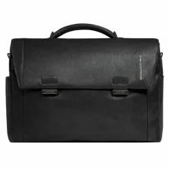 Online Piquadro Cronus Aktentasche Leder 31 cm Laptopfach black