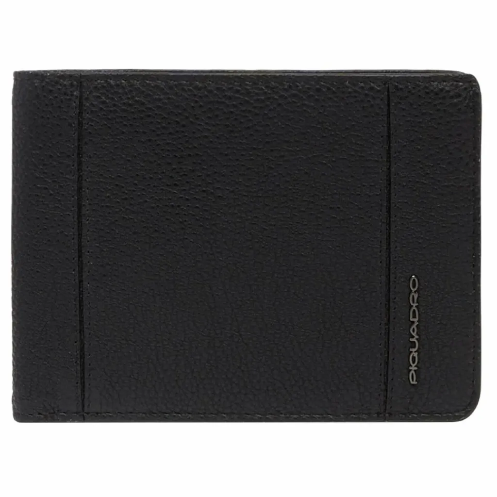 Piquadro Herrengeldbörsen Querformat<Cronus Geldbörse RFID Schutz Leder 12.5 cm black