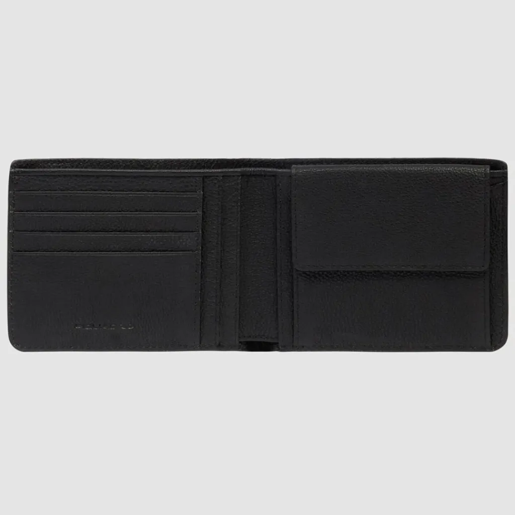 Piquadro Herrengeldbörsen Querformat<Cronus Geldbörse RFID Schutz Leder 12.5 cm black