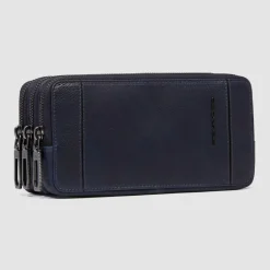 Online Piquadro Cronus Kulturbeutel Leder 19.5 cm blue