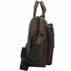Discount Piquadro Harper Aktentasche Leder 40 cm Laptopfach dark brown