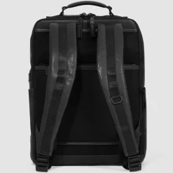 New Piquadro Harper Business-Rucksack Leder 42 cm Laptopfach nero