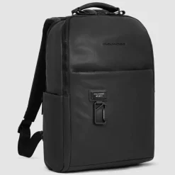 New Piquadro Harper Business-Rucksack Leder 42 cm Laptopfach nero