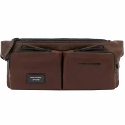 Piquadro Harper Gürteltasche Leder 32 cm dark brown