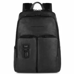 Piquadro Lederrucksäcke|Business-Rucksäcke<Harper Rucksack RFID Leder 40 cm Laptopfach black