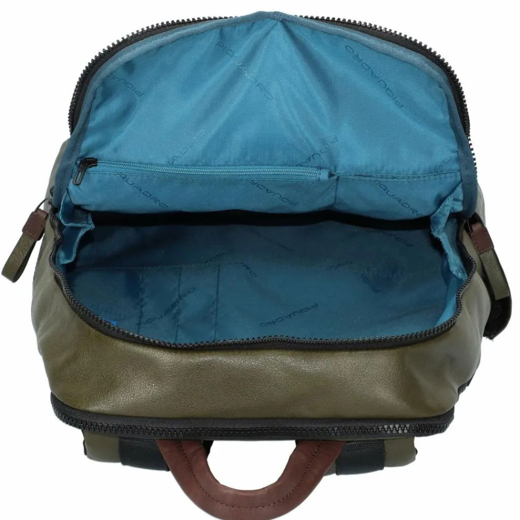 Piquadro Lederrucksäcke|Business-Rucksäcke<Harper Rucksack RFID Leder 40 cm Laptopfach green-dark brown