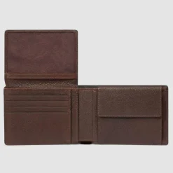 Clearance Piquadro Hedley Geldbörse RFID Schutz Leder 12.5 cm dark brown