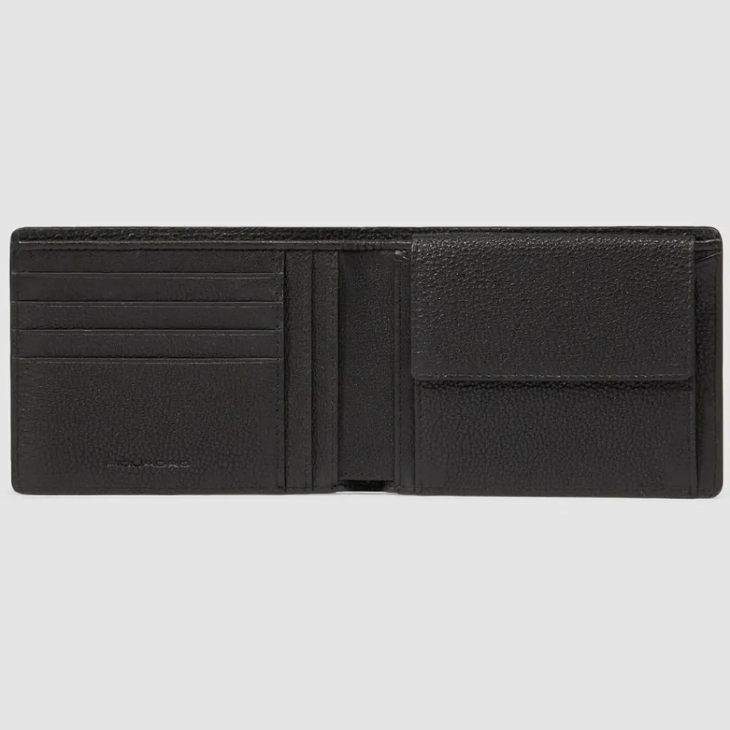 Piquadro Damengeldbörsen Querformat<Hedley Geldbörse RFID Schutz Leder 12 cm black