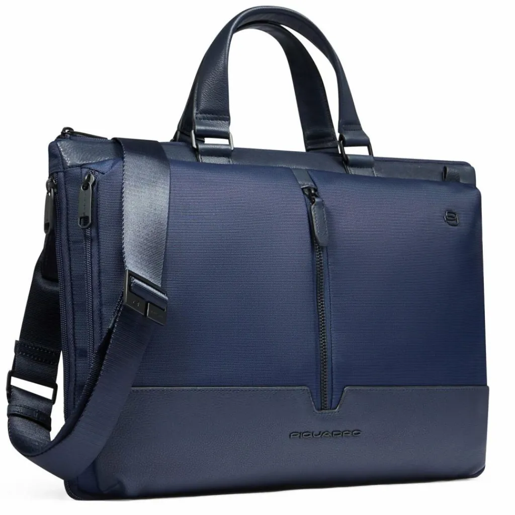 New Piquadro Marcel Aktentasche Leder 42 cm Laptopfach blue