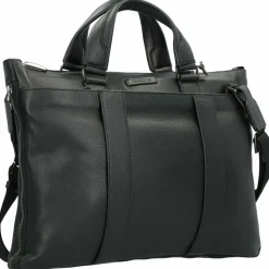 Outlet Piquadro Modus Aktentasche Leder 42 cm Laptopfach black