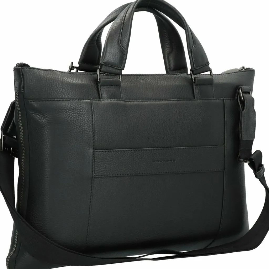 Outlet Piquadro Modus Aktentasche Leder 42 cm Laptopfach black