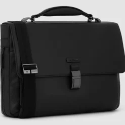 Piquadro Laptoptaschen|Aktentaschen<Modus Aktentasche Leder 40 cm Laptopfach black