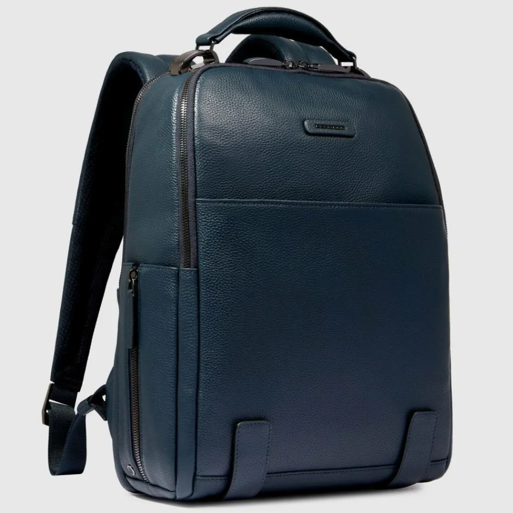 Piquadro Modus Special Daypack Leder 37 cm Laptopfach blue