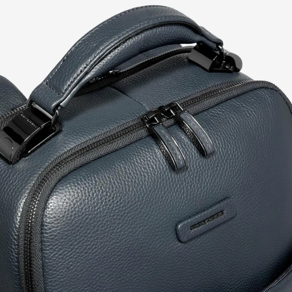 Piquadro Modus Special Daypack Leder 37 cm Laptopfach blue