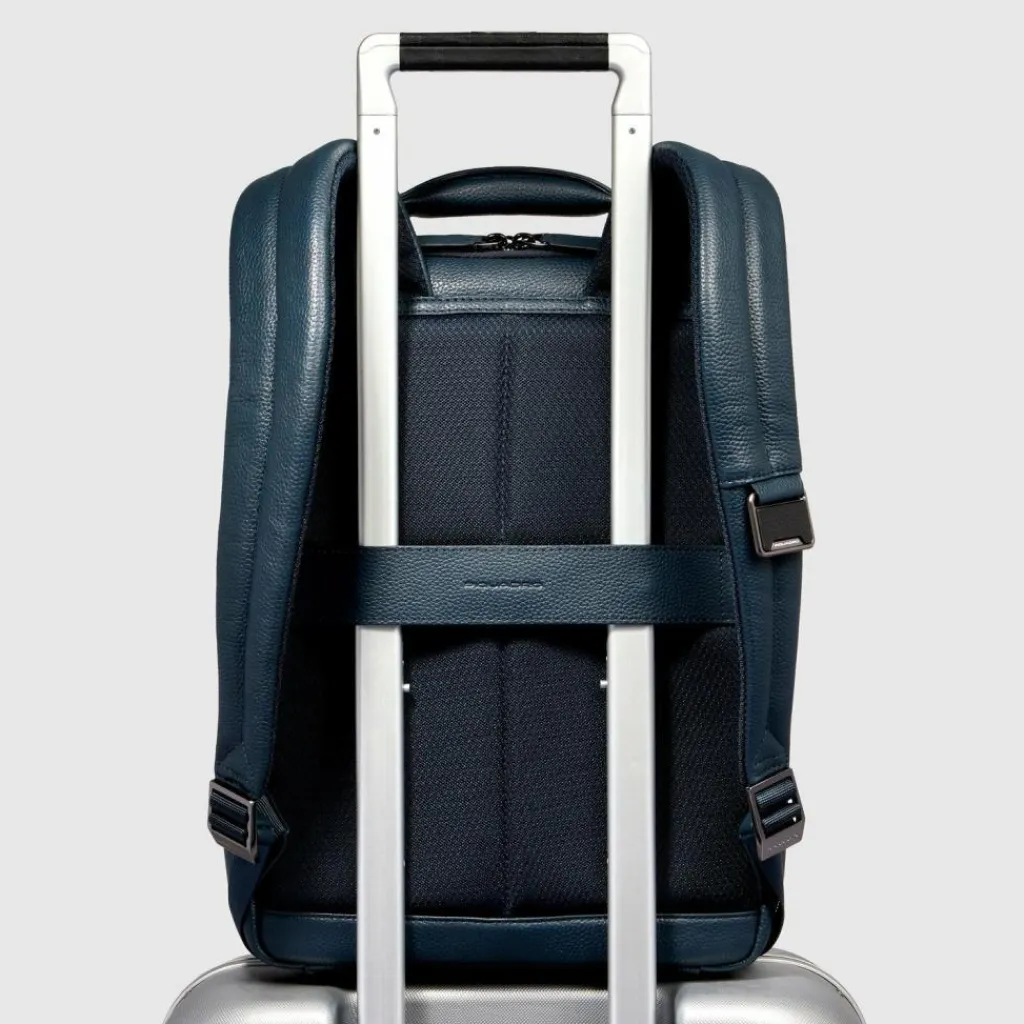 Piquadro Modus Special Daypack Leder 37 cm Laptopfach blue