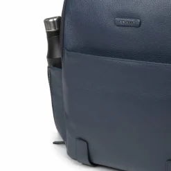 New Piquadro Modus Special Rucksack Leder 40 cm Laptopfach blue