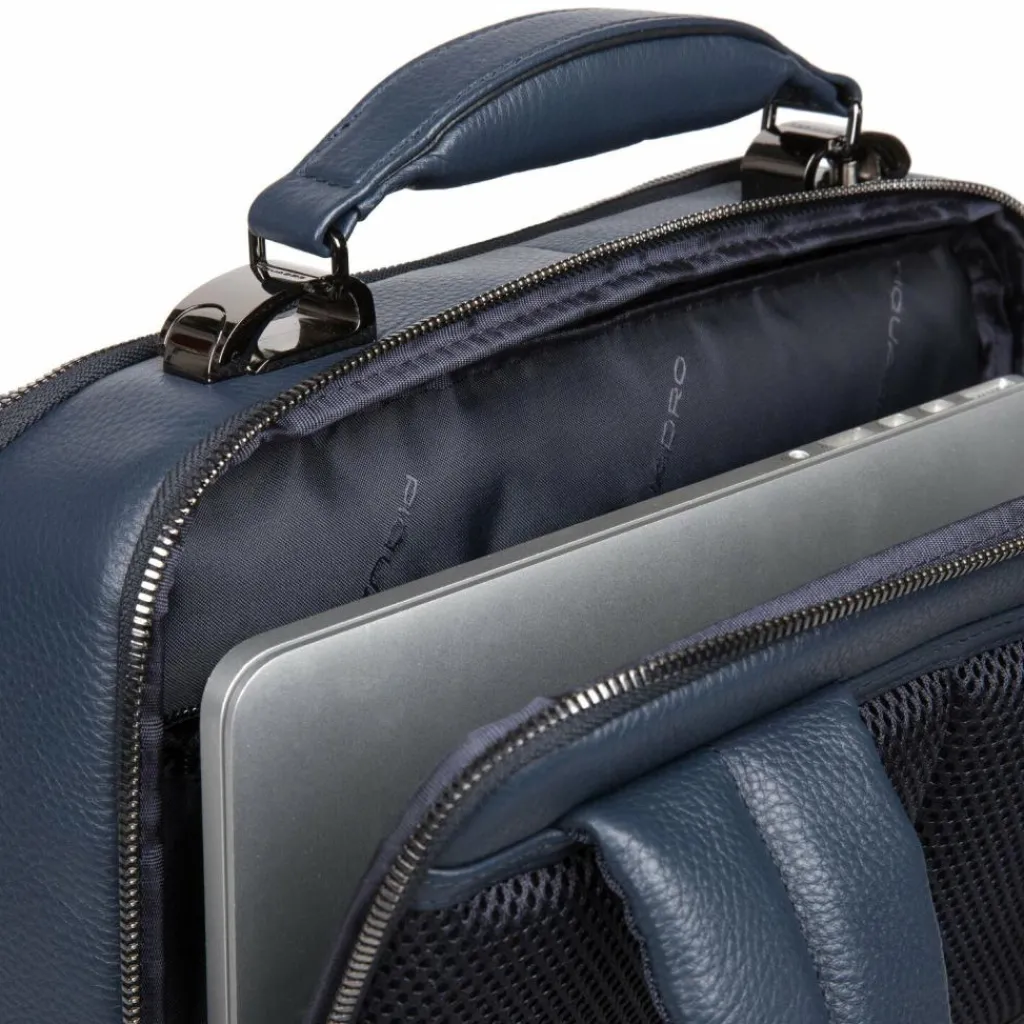New Piquadro Modus Special Rucksack Leder 40 cm Laptopfach blue