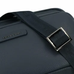 Outlet Piquadro Modus Special Umhängetasche RFID Schutz Leder 23 cm blue
