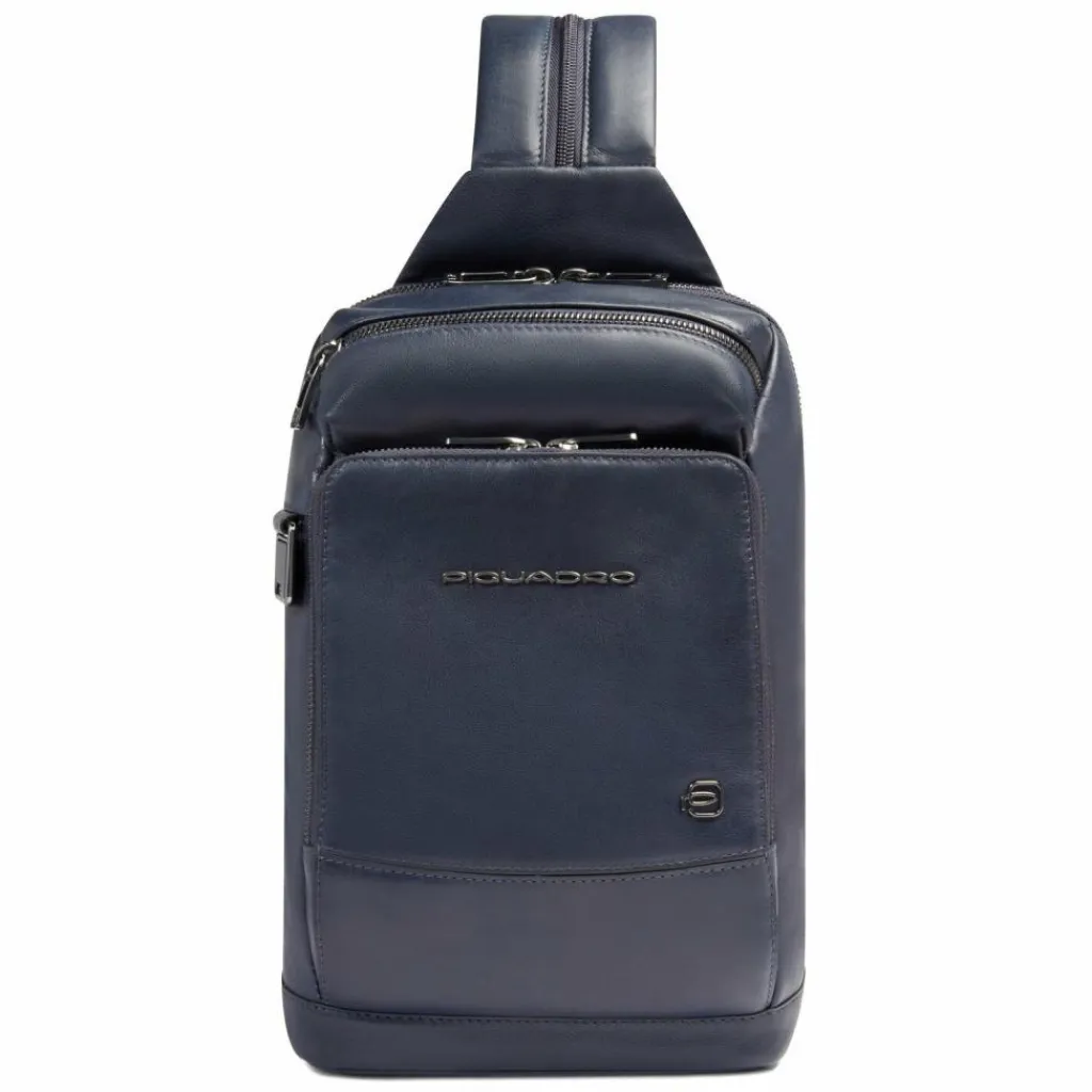 Piquadro Umhängetaschen<Monospalla Umhängetasche Leder 31 cm blue