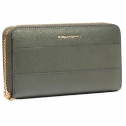 Piquadro Damengeldbörsen Querformat<Patricia Geldbörse RFID Schutz Leder 19 cm green