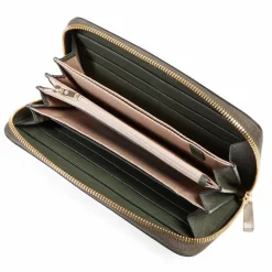 Piquadro Damengeldbörsen Querformat<Patricia Geldbörse RFID Schutz Leder 19 cm green