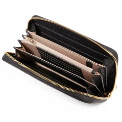 Piquadro Damengeldbörsen Querformat<Patricia Geldbörse RFID Schutz Leder 19 cm black