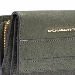 Discount Piquadro Patricia Geldbörse RFID Schutz Leder 9 cm green