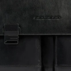 Piquadro Messenger Bags|Laptoptaschen<Philip Aktentaschen Messenger Leder 42 cm Laptopfach black