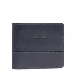 Piquadro Herrengeldbörsen Querformat<Philip Geldbörse RFID Schutz Leder 11 cm blue