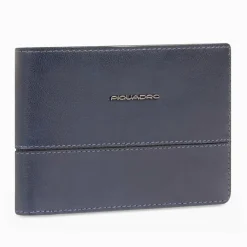 Piquadro Herrengeldbörsen Querformat<Philip Geldbörse RFID Schutz Leder 12.5 cm blue