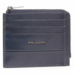 Piquadro Visitenkartenetuis<Philip Kreditkartenetui Leder 11 cm blue