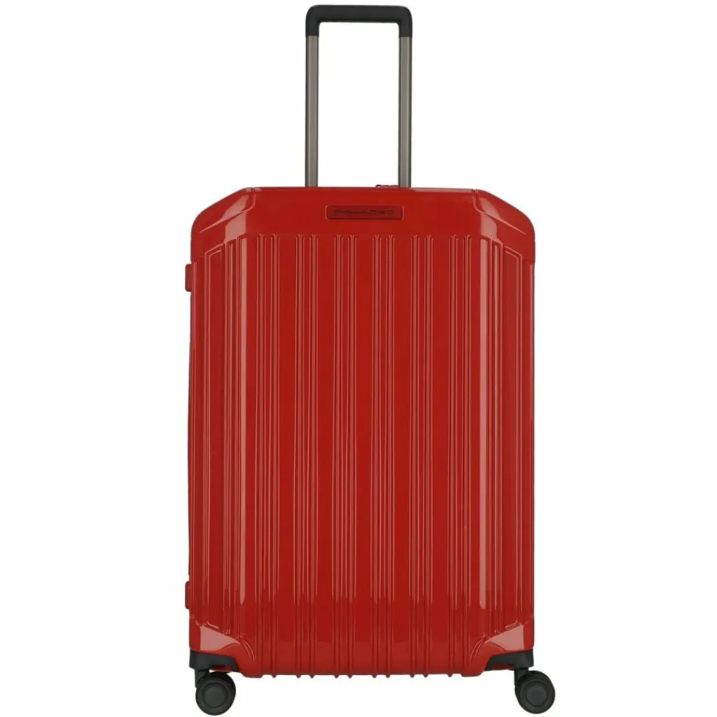 Piquadro 4-Rollen Koffer|Hartgepäck<PQ Light 4 Rollen Trolley 69 cm mit Dehnfalte red