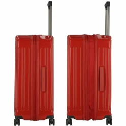 Piquadro 4-Rollen Koffer|Hartgepäck<PQ Light 4 Rollen Trolley 69 cm mit Dehnfalte red