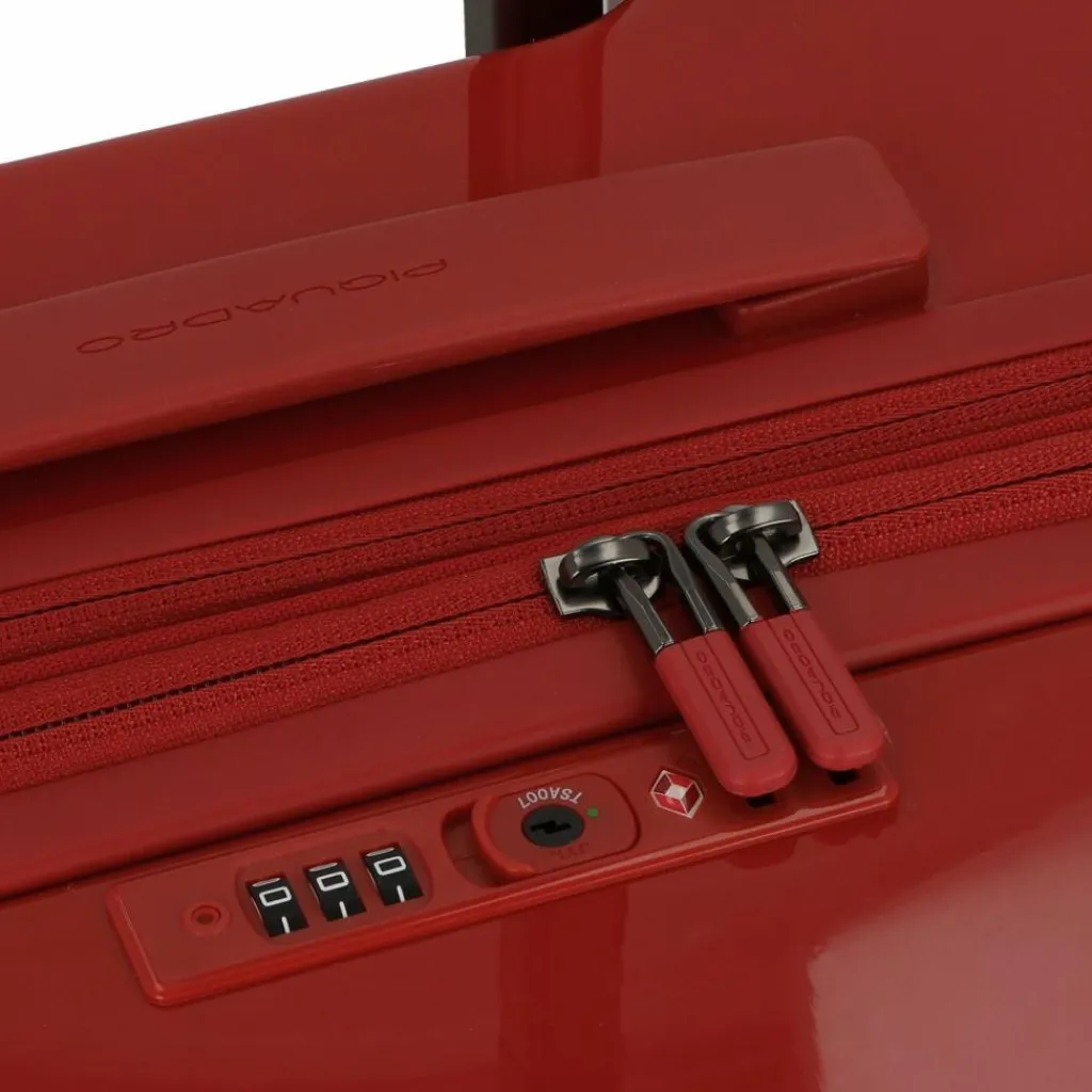 Piquadro 4-Rollen Koffer|Hartgepäck<PQ Light 4 Rollen Trolley 69 cm mit Dehnfalte red